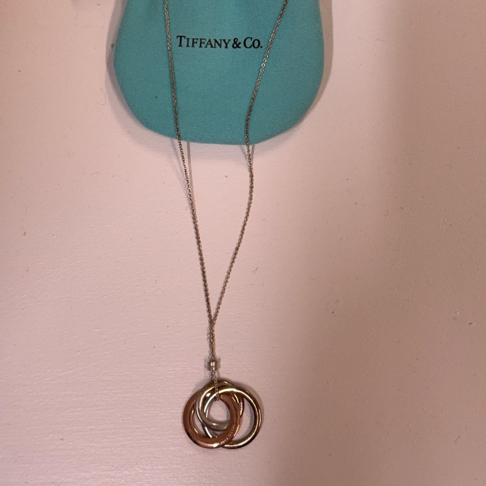 Tiffany & Co. Silver and Gold Interlocking Necklace